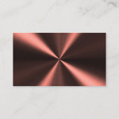 Personalisierter metallischer Look - Kupfer Visitenkarte (Rückseite)