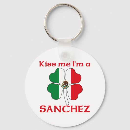 Personalisierter mexikanischer Kuss Ich bin Sanche Schlüsselanhänger (Vorderseite)