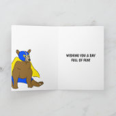 Personalisierter mexikanischer Luchador Bear Gebur Karte (Innenseite)
