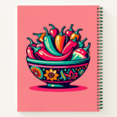 Personalisierter mexikanischer Pop Art Chilen Reze Notizblock (Rückseite)