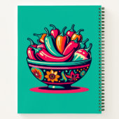 Personalisierter mexikanischer Pop Art Chilen Reze Notizblock (Rückseite)