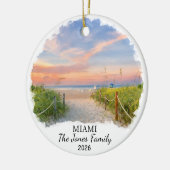 Personalisierter Miami-Schmuck, Benutzerdefinierte Keramik Ornament (Links)