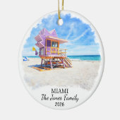 Personalisierter Miami-Schmuck, Individuelles Flor Keramik Ornament (Links)