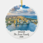 Personalisierter Miami-Schmuck, Individuelles Flor Keramik Ornament (Vorne)