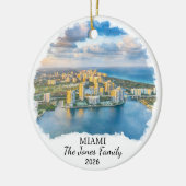 Personalisierter Miami-Schmuck, Individuelles Flor Keramik Ornament (Links)