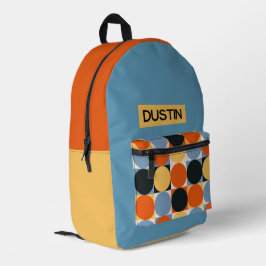 Personalisierter Mid-Century-Modern-Kindername Bedruckter Rucksack