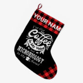 Personalisierter mikrobiologischer Kaffee in meine Großer Weihnachtsstrumpf (Vorderansicht (hängend))