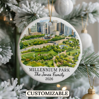 Personalisierter Millennium Park, Maßgeschneiderte Keramik Ornament