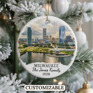 Personalisierter Milwaukee-Schmuck, Benutzerdefini Keramik Ornament