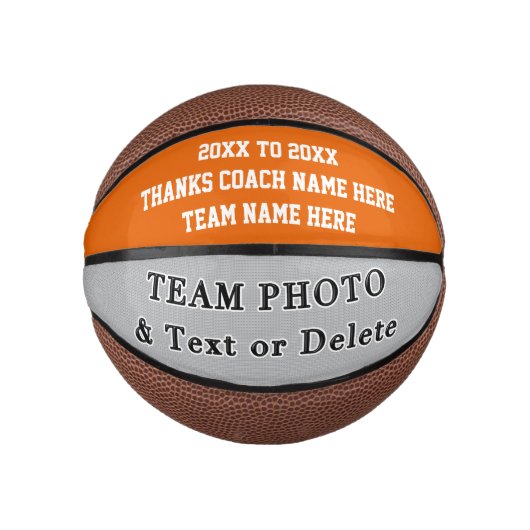 Personalisierter Mini-Basketball - Farbe des Fotos Mini Basketball (Vorderseite)