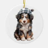 Personalisierter Miniaturhund Keramik Ornament (Vorne)