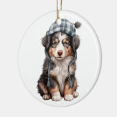 Personalisierter Miniaturhund Keramik Ornament (Links)