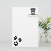 Personalisierter MiniaturSchnauzer Briefpapier (Stehend Vorderseite)