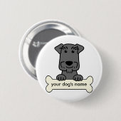 Personalisierter MiniaturSchnauzer Button (Vorne & Hinten)