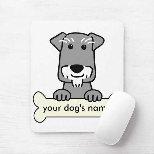 Personalisierter MiniaturSchnauzer Mousepad (Mit Mouse)