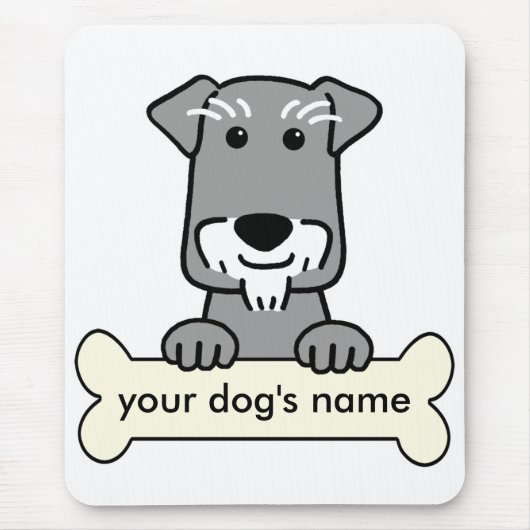 Personalisierter MiniaturSchnauzer Mousepad (Vorne)