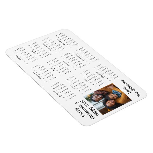 Personalisierter Minikalender | Foto Magnet (Rechte Seite)