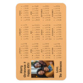 Personalisierter Minikalender | Foto Magnet (Vertikal)