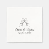 Personalisierter Minimal-Cocktail und schicke Hoch Serviette (Vorderseite)