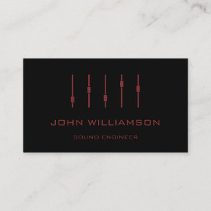 Personalisierter minimaler Sound Engineer Engineer Visitenkarte