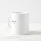 Personalisierter Minimalist Muttertagsgründung Kaffeetasse (Vorderseite Links)