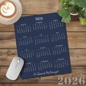 personalisierter Minimalistischer Blaukalender der Mousepad