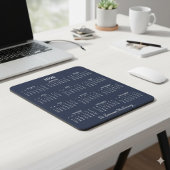 personalisierter Minimalistischer Blaukalender der Mousepad