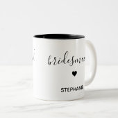 Personalisierter Minimalistischer Bridesmaid-Indiv Zweifarbige Tasse (VorderseiteRechts)