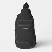 Personalisierter Minimalistischer Dunkelgrau Crossbody Bag (Vorderseite)