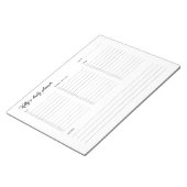 Personalisierter Minimalistischer Eleganter Tagesp Notizblock (angewinkelt)