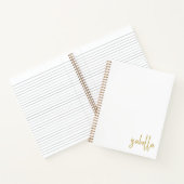 Personalisierter Minimalistischer Goldene Skriptna Notizblock (Innenseite)