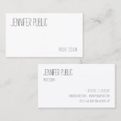 Personalisierter Minimalistischer Handtext Visitenkarte (Vorne/Hinten)