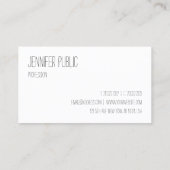 Personalisierter Minimalistischer Handtext Visitenkarte (Rückseite)