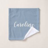 Personalisierter Minimalistischer Kalligraphiename Badhandtuch Set (Waschlappen)