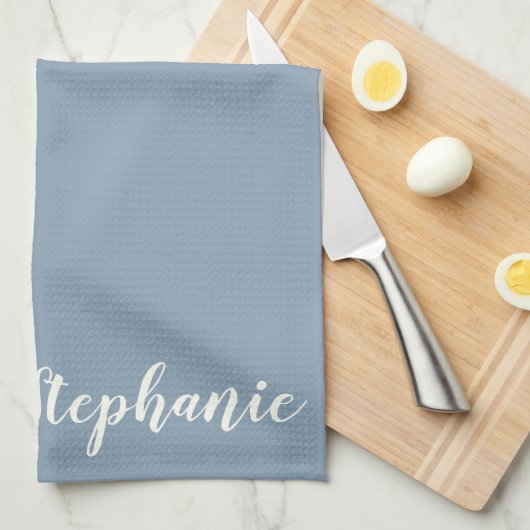 Personalisierter Minimalistischer Kalligraphiename Geschirrtuch (Viertel Falte)