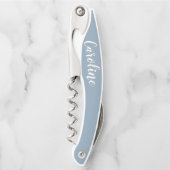 Personalisierter Minimalistischer Kalligraphiename Kellnermesser (Vorderseite)