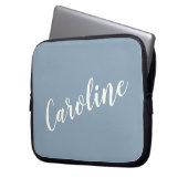 Personalisierter Minimalistischer Kalligraphiename Laptopschutzhülle (Vorderseite Links)