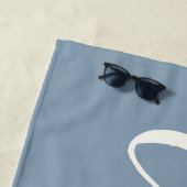 Personalisierter Minimalistischer Kalligraphiename Strandtuch (Beispiel)
