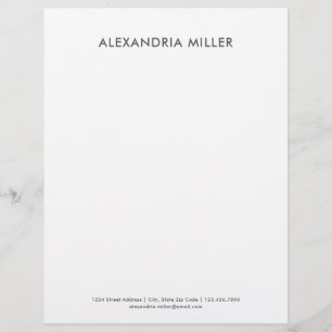 Personalisierter Minimalistischer Letterhead Briefbogen