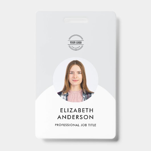 personalisierter Minimalistischer Mitarbeiter Ausweis (Vorderseite)