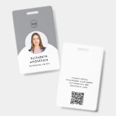 personalisierter Minimalistischer Mitarbeiter Ausweis (Vorder- & Rückseite)