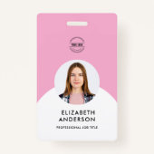 personalisierter Minimalistischer Mitarbeiter Ausweis (Vorderseite)