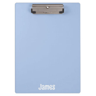 Personalisierter minimalistischer moderner blauer klemmbrett