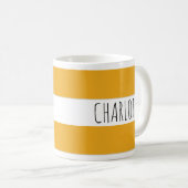 Personalisierter minimalistischer Name, einfaches Kaffeetasse (VorderseiteRechts)
