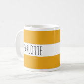 Personalisierter minimalistischer Name, einfaches Kaffeetasse (Vorderseite Links)