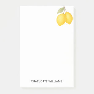 Personalisierter Minimalistischer Niedlicher Lemon Post-it Klebezettel