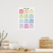 Personalisierter Minimalistischer Planungskalender Poster (Küche)