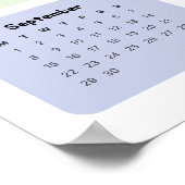 Personalisierter Minimalistischer Planungskalender Poster (Ecke)