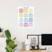 Personalisierter Minimalistischer Planungskalender Poster (Heimbüro)