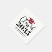 Personalisierter minimalistischer roter Abschluss Serviette (Ecke)